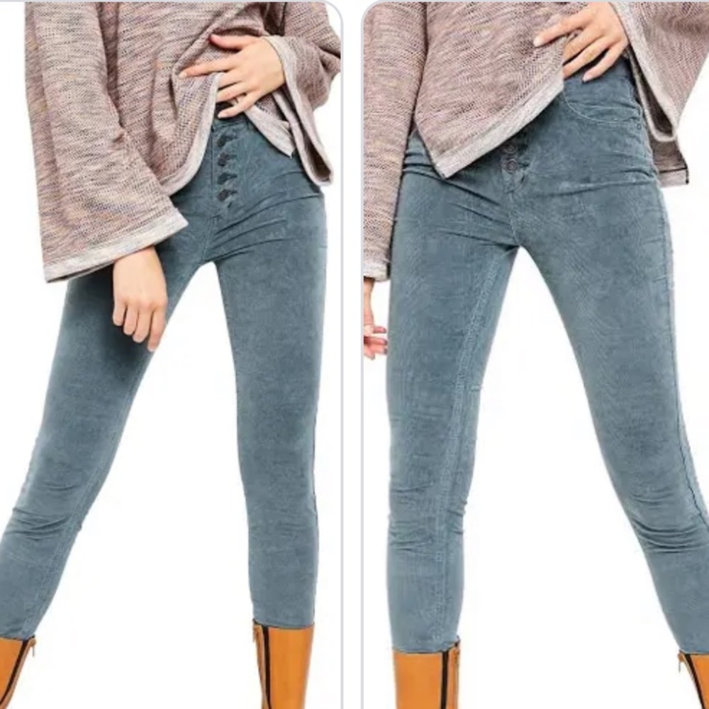 Free People high waisted sun chaser skinny corduroy pants